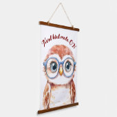 Geek Nerd Bird Hangend Wandkleed (Gebogen)
