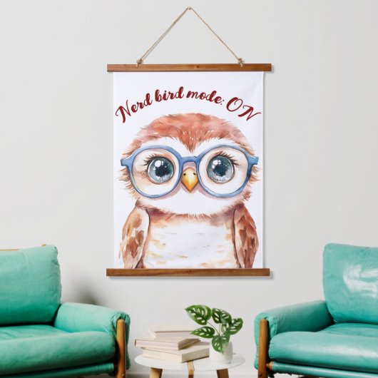 Geek Nerd Bird Hangend Wandkleed (Woonkamer)