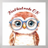 Geek Nerd Bird Poster (Voorkant)