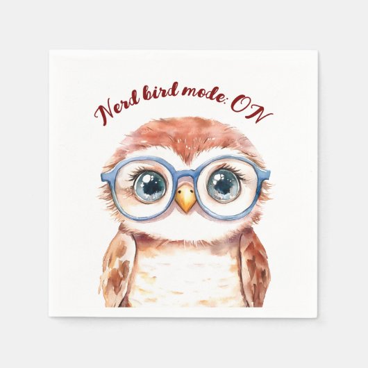 Geek Nerd Bird Servet (Voorkant)