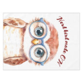 Geek Nerd Bird Tafelkleed (Voorkant (Horizontaal))