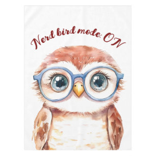 Geek Nerd Bird Tafelkleed