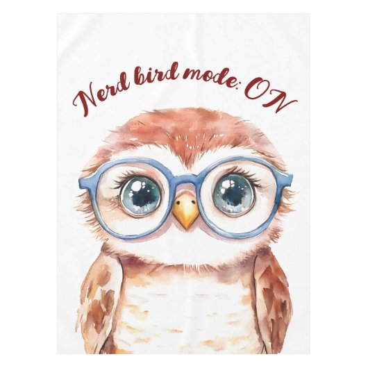 Geek Nerd Bird Tafelkleed (Voorkant)