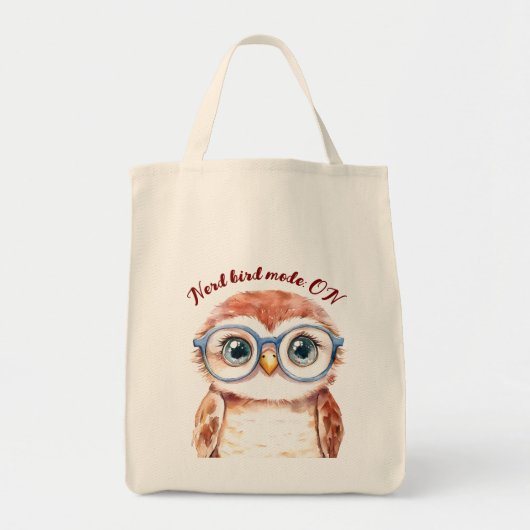 Geek Nerd Bird Tote Bag (Voorkant)