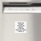 Geek Nerd Poetry Funny Fridge Magnet Rozen zijn ro (Insitu (Vaatwasser))