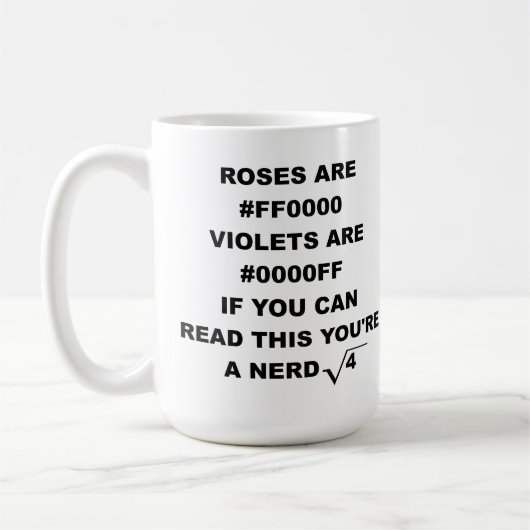 Geek Nerd Poetry Funny Mug Humor Koffiemok (Links)