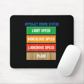 Geek Nerdy Hyperjet Motor Status Ontwerp Muismat (Met muis)