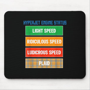 Geek Nerdy Hyperjet Motor Status Ontwerp Muismat