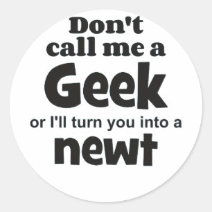 Geek newt bf ronde sticker