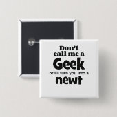 Geek newt bf vierkante button 5,1 cm (Voorkant /achterkant)