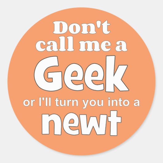 Geek newt wf ronde sticker (Voorkant)