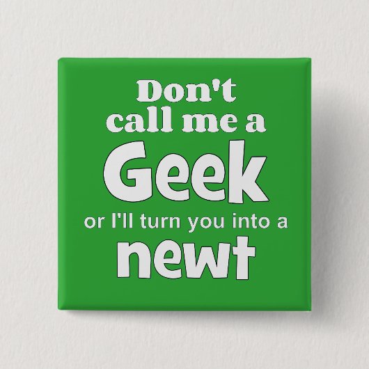 Geek newt wf vierkante button 5,1 cm (Voorkant)