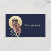 Geek Night Owl in bril Visitekaartje (Achterkant)