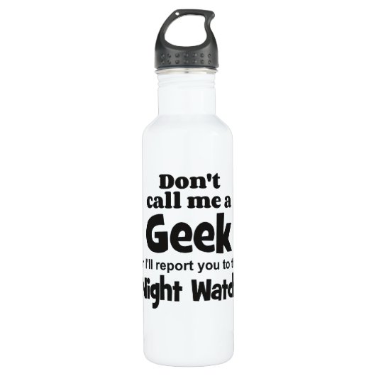 Geek Night Watch bf Waterfles (Voorkant)