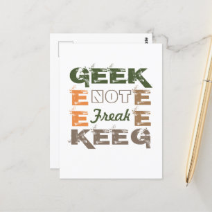 Geek not Freak Briefkaart