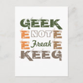 Geek not Freak Briefkaart (Voorkant)
