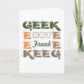 Geek not Freak Kaart (Voorkant)