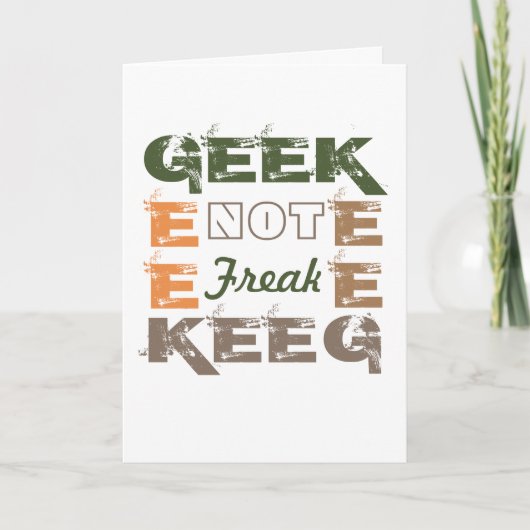 Geek not Freak Kaart (Voorkant)