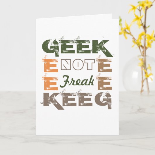 Geek not Freak Kaart (Gele Bloem)