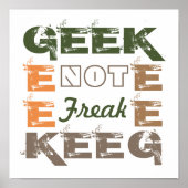 Geek not Freak Poster (Voorkant)