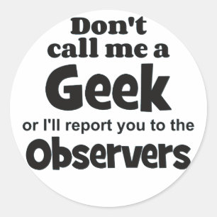 Geek Observers bf Ronde Sticker