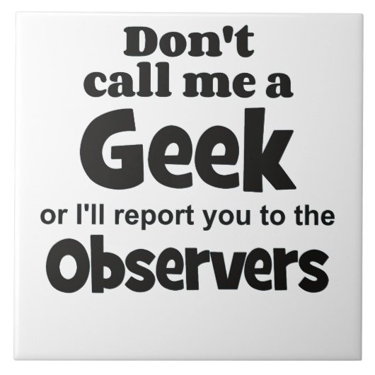 Geek Observers bf Tegeltje (Voorkant)