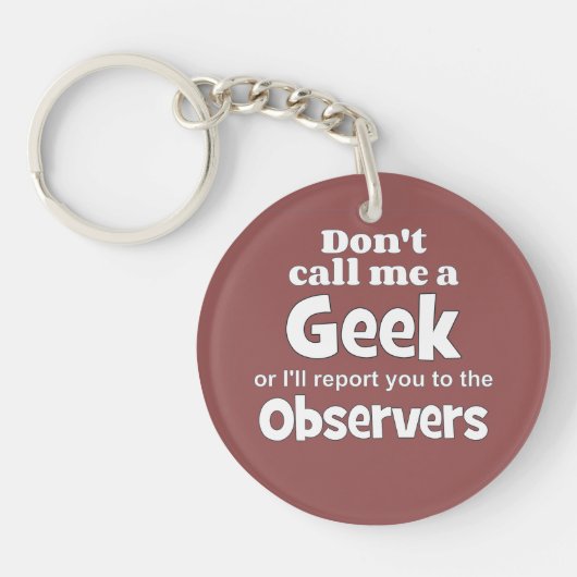 Geek Observers wf. Sleutelhanger (Voorkant)