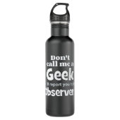Geek Observers wf. Waterfles (Voorkant)