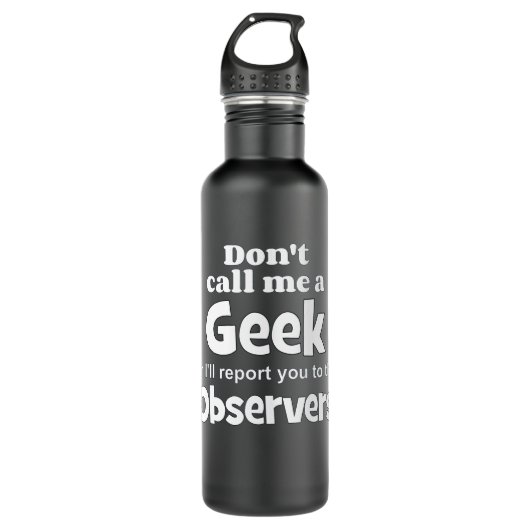 Geek Observers wf. Waterfles (Voorkant)