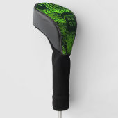 Geek Out Aangepaste PCB Groene Elektronische Circu Golfheadcover (Schuin)