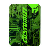 Geek Out Aangepaste PCB Groene Elektronische Circu Magneet (Verticaal)