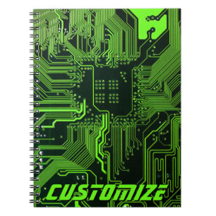Geek Out Aangepaste PCB Groene Elektronische Circu Notitieboek