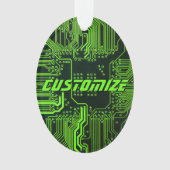 Geek Out Aangepaste PCB Groene Elektronische Circu Ornament (voorkant)