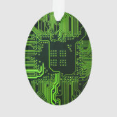Geek Out Aangepaste PCB Groene Elektronische Circu Ornament (achterkant)