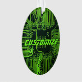 Geek Out Aangepaste PCB Groene Elektronische Circu Ornament (voorkant)