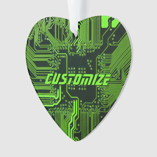 Geek Out Aangepaste PCB Groene Elektronische Circu Ornament (voorkant)