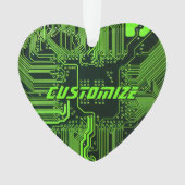 Geek Out Aangepaste PCB Groene Elektronische Circu Ornament (voorkant)