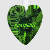 Geek Out Aangepaste PCB Groene Elektronische Circu Ornament (voorkant)