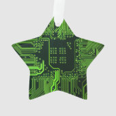 Geek Out Aangepaste PCB Groene Elektronische Circu Ornament (achterkant)