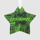 Geek Out Aangepaste PCB Groene Elektronische Circu Ornament (voorkant)