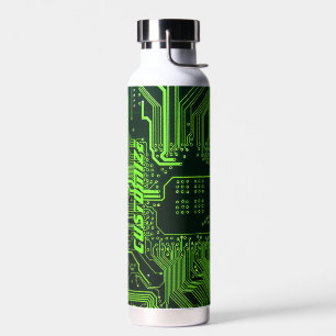 Geek Out Aangepaste PCB Groene Elektronische Circu Waterfles