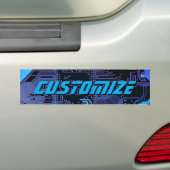 Geek Out Custom PCB Blauw Elektronische Circuit Bo Bumpersticker (Op auto)