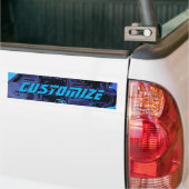 Geek Out Custom PCB Blauw Elektronische Circuit Bo Bumpersticker (Op Truck)