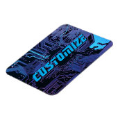 Geek Out Custom PCB Blauw Elektronische Circuit Bo Magneet (Linkerzijde)