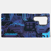 Geek Out Custom PCB Blauw Elektronische Circuit Bo Samsung Galaxy Hoesje (Achterkant horizontaal)
