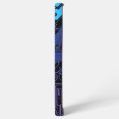 Geek Out Custom PCB Blauw Elektronische Circuit Bo Samsung Galaxy Hoesje (Linkerkant)