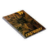 Geek Out Custom PCB Sinaasappel Circuit Board Notitieboek (Rechterzijde)