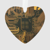 Geek Out Custom PCB Sinaasappel Circuit Board Ornament (achterkant)