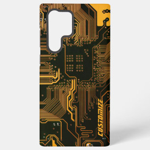 Geek Out Custom PCB Sinaasappel Circuit Board Samsung Galaxy Hoesje