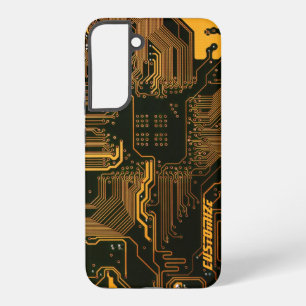 Geek Out Custom PCB Sinaasappel Circuit Board Samsung Galaxy Hoesje